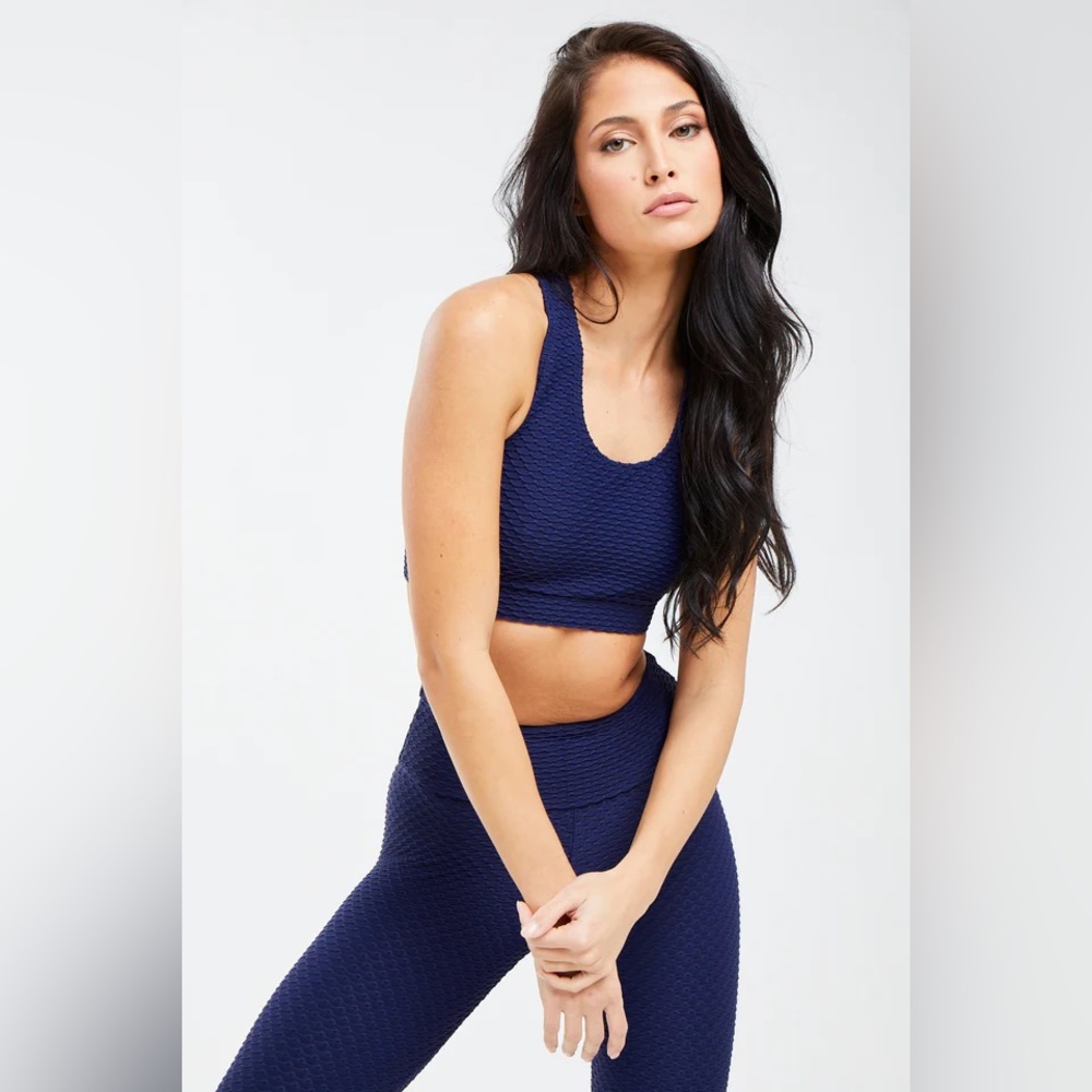 Booty by brabants croco leggings - cropped midnight blue